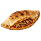 Calzone Kebab mit Kebabfleisch, Champignons und Zwiebeln