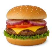 Unser CHEESE BURGER vereint alles, was einen echten Klassiker ausmacht: Ein saftiges 125g Rindfleisch-Patty, frischer Salat