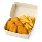 CHICKEN NUGGETS BOX – 6 knusprige Nuggets mit goldgelben Pommes