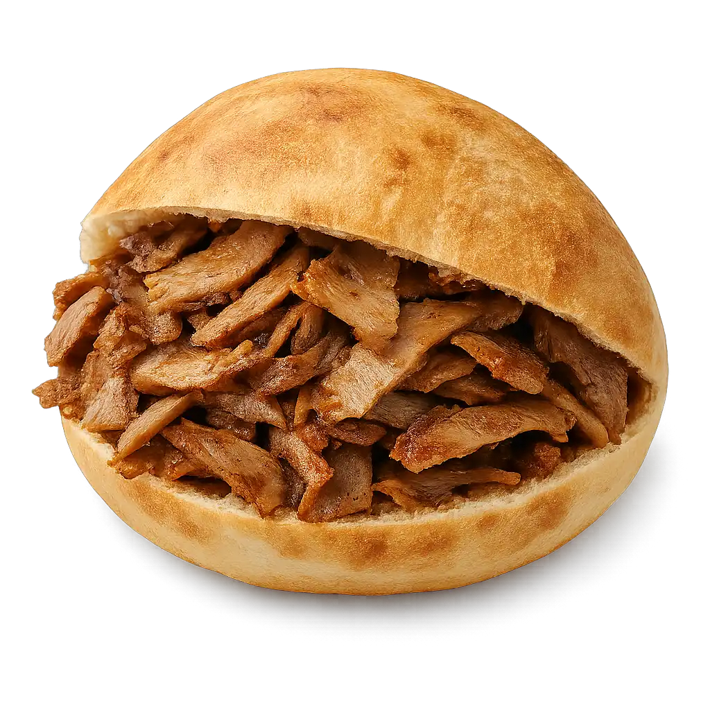 Döner Box mit saftigem Dönerfleisch und knusprigen Pommes frites