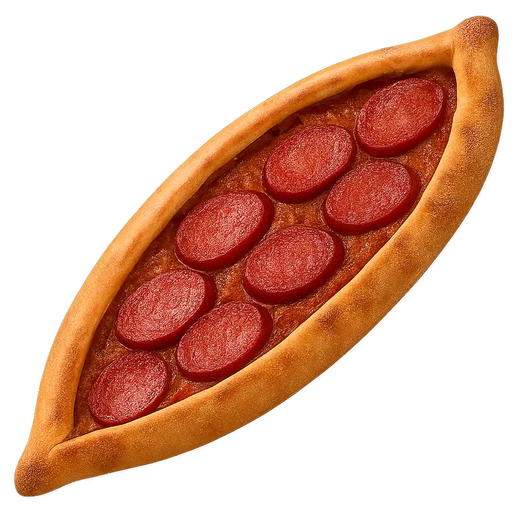 Pide mit Sucuk – Türkische Spezialität mit knusprigem Teig und würziger Knoblauchwurst