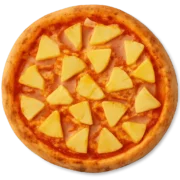 Pizza Hawaii mit Schinken und Ananas