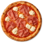 Pizza Mascarpone mit Rohschinken und cremigem Mascarpone